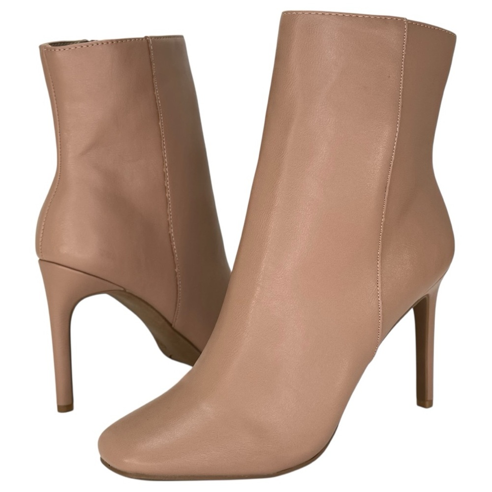 Journee Collection Silvy Tan Faux Leather Heeled Womens Booties Size 7.5M - Picture 10 of 11